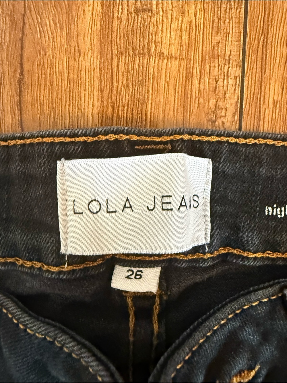 LOLA JEANS Women’s Alice Black High Rise Bootcut Flare Jeans Size 26 - Picture 2 of 11